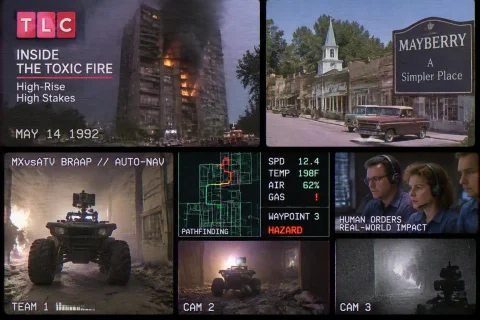 Tlc Documentary On Toxic High-rise Apartment Fire. Mxvsatv B... — Stable Diffusion AI Prompt: TLC documentary on toxic high-rise apartment fire. MXvsATV BRAAP pathfinding and...