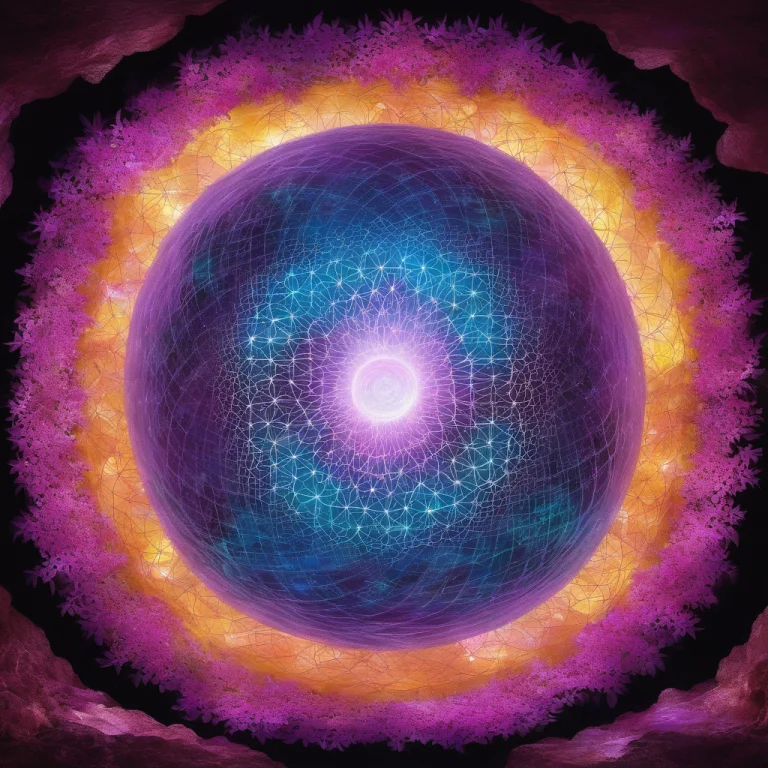 Jheliotropic, Flower Of Life Pattern Overlaid On Composition...