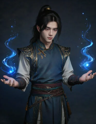 Chinese Young Man, Xianxia, Black Hair, Ponytail, Tang San,... — Stable Diffusion AI Prompt: chinese young man, xianxia, black hair, ponytail, tang san, photorealistic, both...