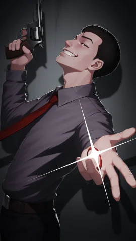 Bluecup, A Smug, Dark-haired Man Leans Back With A Confident... — Stable Diffusion AI Prompt: @bluecup, A smug, dark-haired man leans back with a confident grin, his expressi...