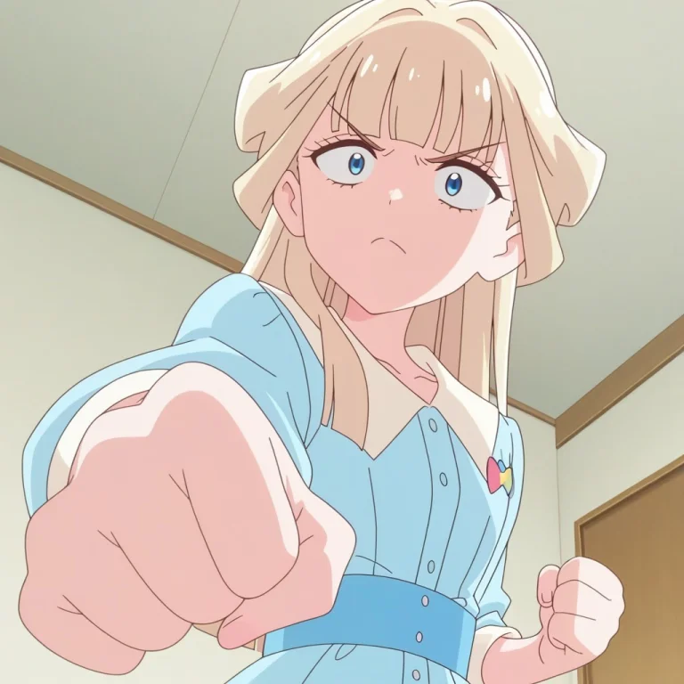 , V-shaped Eyebrows, Annoyed, Clenched Hands, Incoming Punch...