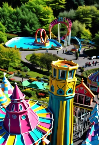 Cork Amusement Park , S3tc1tr0n, No Humans, Cork Scenery, Ou... — SDXL AI Prompt: Cork Amusement Park , s3tC1tr0n, no humans, cork scenery, outdoors, Whimsical pl...