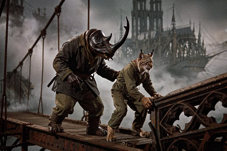 An Adult Anthropomorphic Rhinoceros Beetle Man With Smooth,...