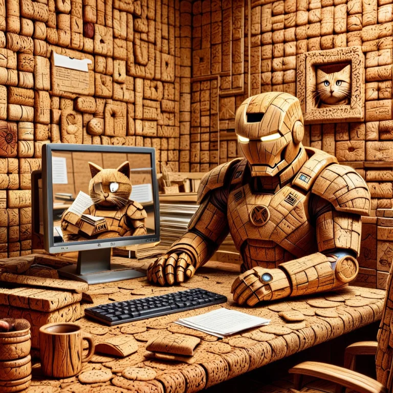 A Humorous Diorama Of Iron Man Sitting Slumped At A Messy Co...