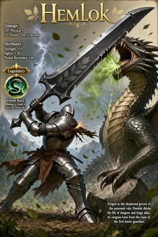 In The Style Of Epic Fantasy Rpg Weapon Stat Sheet Hand-pain... — Stable Diffusion AI Prompt: In the style of epic fantasy RPG weapon stat sheet hand-painted game art, an ove...