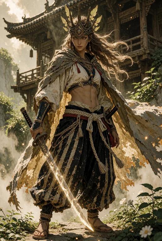 A Fantasy Character In A Mystical Setting. The Character Is...