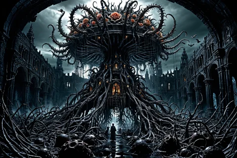 An Immense, Breathtaking Panoramic View Of The Last Migratio... — SDXL AI Prompt: An immense, breathtaking panoramic view of the Last Migration of the Dreaming Ca...