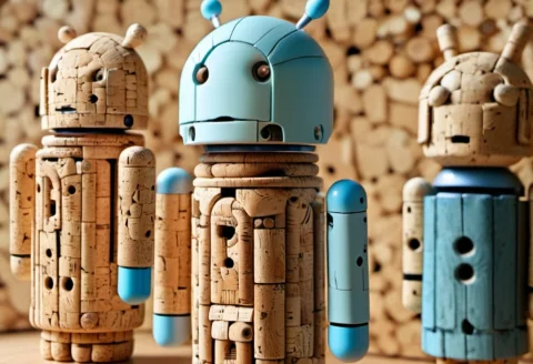 Corkworld, Futuristic Civbot Android Looking Over A Large Se... — SDXL AI Prompt: corkworld, futuristic CivBot android looking over a large selection of images on...
