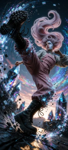 Ta86wistfall, Long Shot View Of An Anime Martial Artist With... — Stable Diffusion AI Prompt: ta86_wistfall, long shot view of an anime martial artist with floor-length swirl...