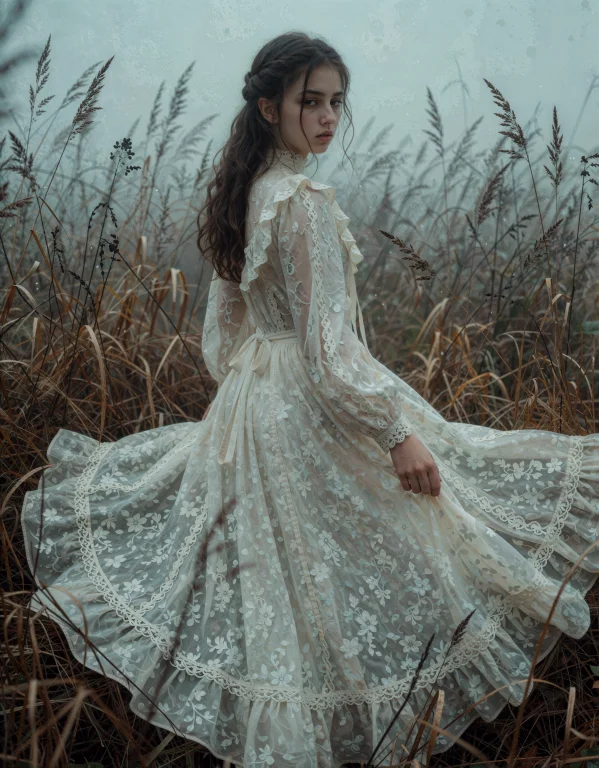 Embeddinglazypos, Embeddinglazyreal, Woman1.2 In Flowing Whi...