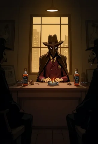 Made From Corkworld, Lorachicken-cowchicken-il0.9, Ch1ken, B... — Stable Diffusion AI Prompt: Made from corkworld, , ch1ken, BREAK, chicken detective, noir, (film noir:1.2),...