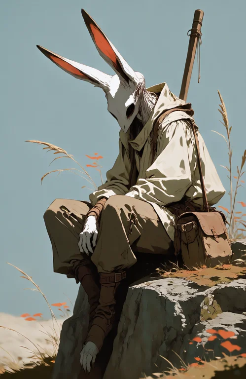 A Stylized Digital Illustration Features A Humanoid Creature...