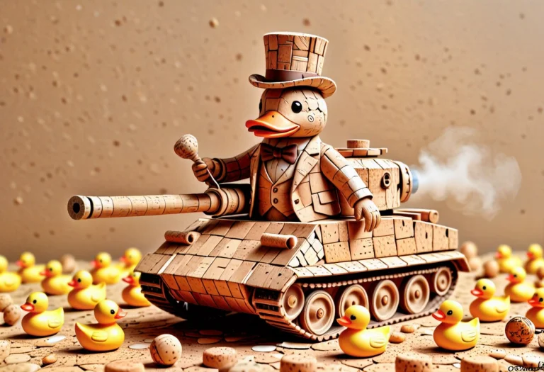 Lazypos, Corkworld, Anthropomorphic Duck, Duck Standing On T...