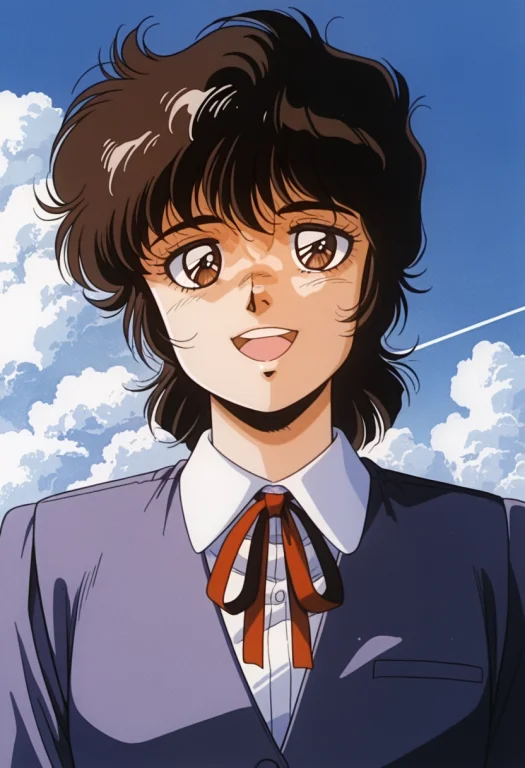 Masterpiece, Best Quality,1980s Anime Style, Blue Sky, Cloud...