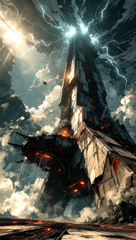 An Extreme Wide Cinematic Establishing Shot Of A Single Colo...