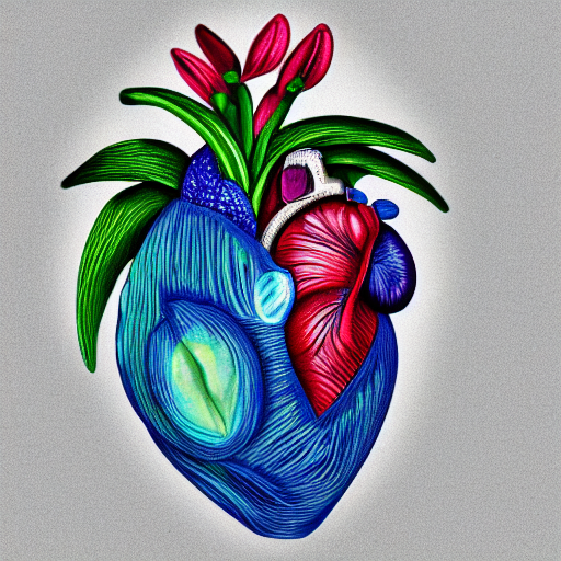 An Anatomically Correct Human Heart In The Shape Of An Orchi...