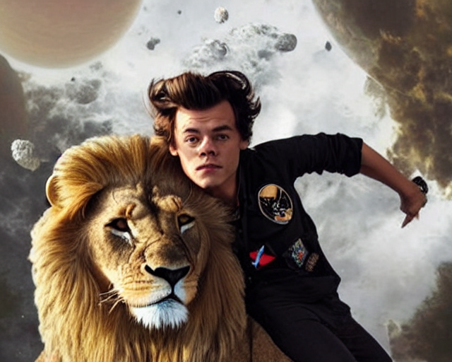 Harry Styles On A Lion In Space,