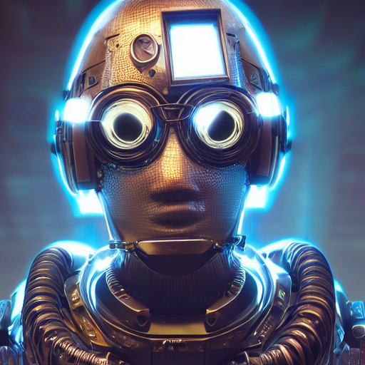 Photoreal Portrait Of A Futuristic Intricate Angry Robot In...