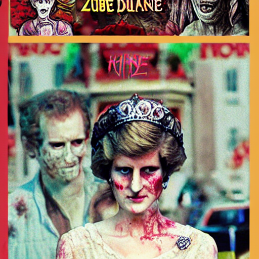 Zombie Princess Diana And Zombie Prince Philip Eating The Qu...
