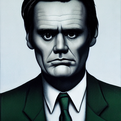 Jim Carrey By Rene Magritte, Hd, Detailed, 4 K, Award Winnin...