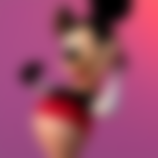 Side View Caricature Hypnotic Pink Female Crazy Cute Sexy Go...