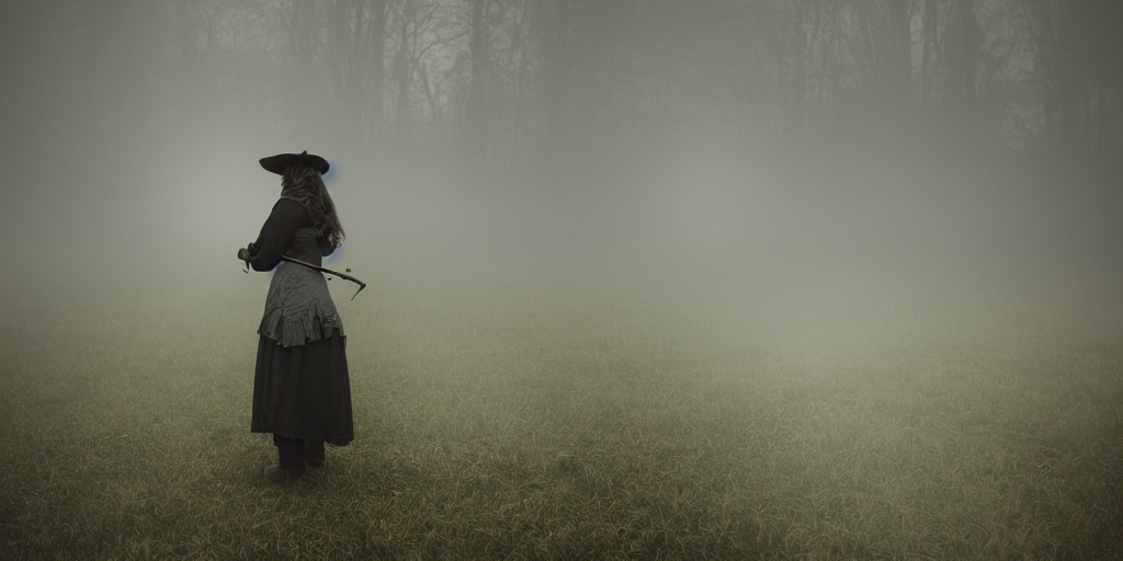 Portrait Photography Of Tyrolean Farmer Witch, Fog From Mout...