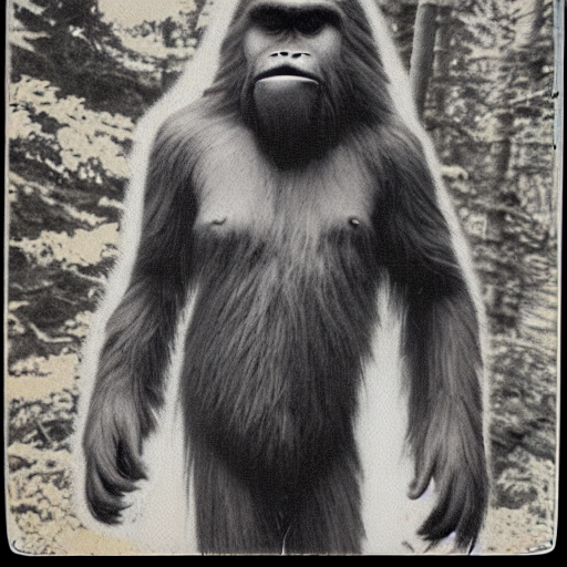 Polaroid Of Bigfoot