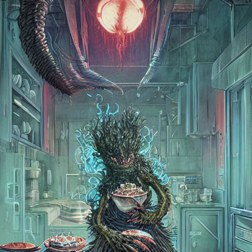 Elder Thing Chef In A Kitchen, By Josan Gonzalez Splash Art...
