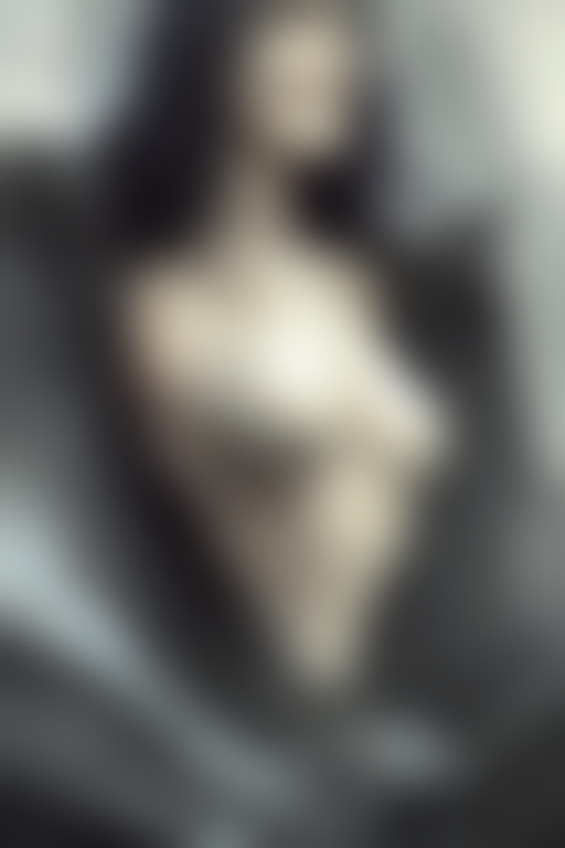 Portrait Of A Cloaked Female Devil, Evil, Smiling, Pointy Te...