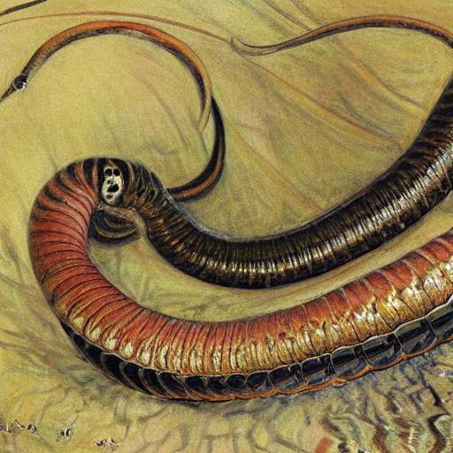 An Annelid Worm Painted By James Tissot.