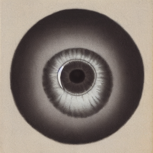 Tonalism Closeup Of A Eyeball With Many Pupils By Benoit B....