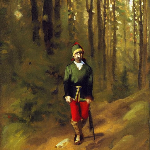 Vin Disel Walking Through The Forest Dressed As An Elf, By S...