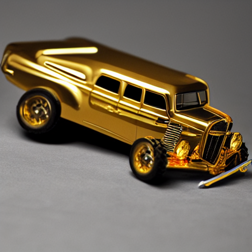 3 5 Mm Photo Of Metallic Gold Gasser Like Hot Wheels Model W...