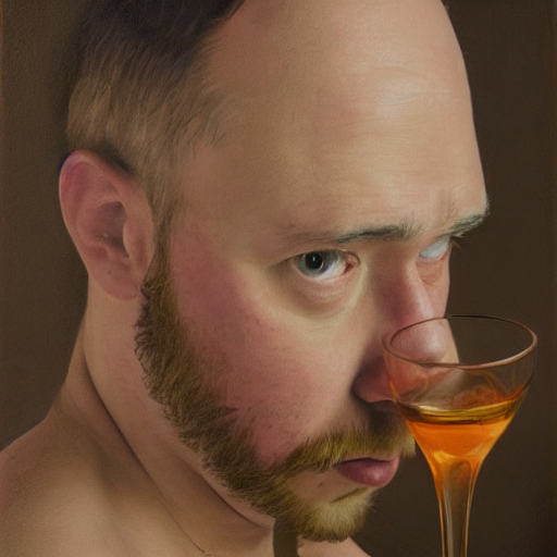 A Very Drunk Man, Sharp Focus, Award - Winning, Masterpiece,...