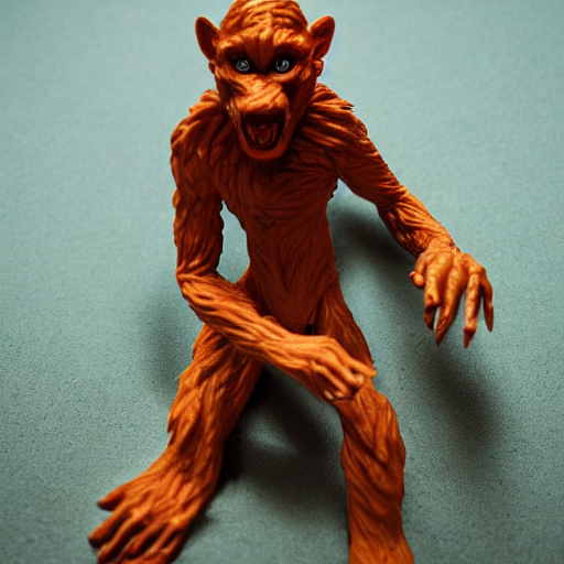 A Plasticine Werewolf, Photograph, Sharp Focus, Depth Of Fie...