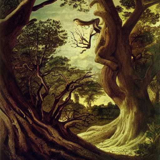 The Head Of The Old Tree  David Johnson  Romanticism  1 8 2...