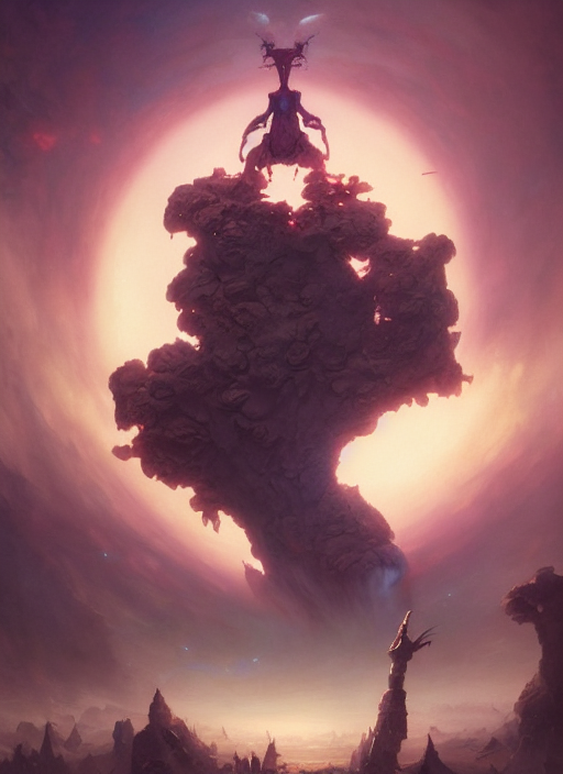 Death Looking At The Earth From Space, Octane Render, Peter...