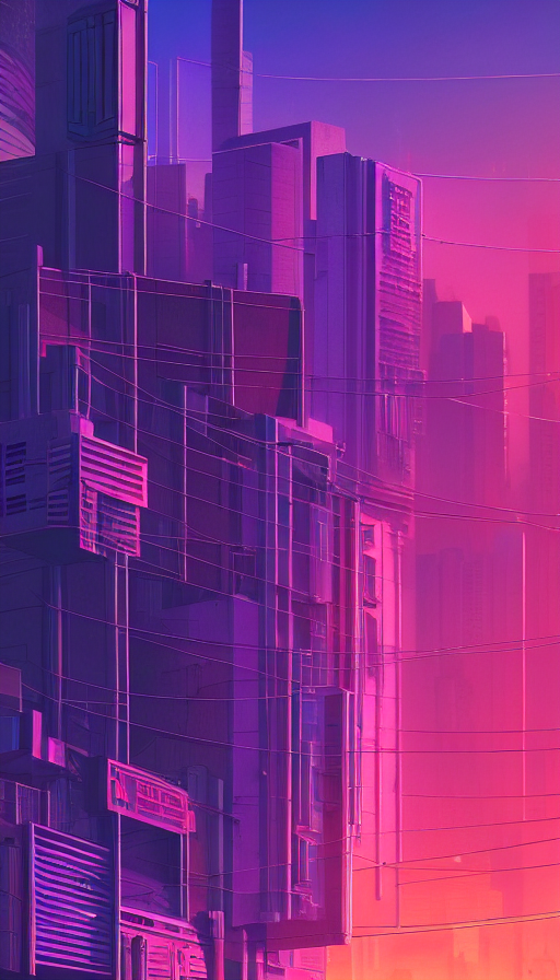 Building By Moshe Safdie, San Andreas Synthwave At Dawn Anim...