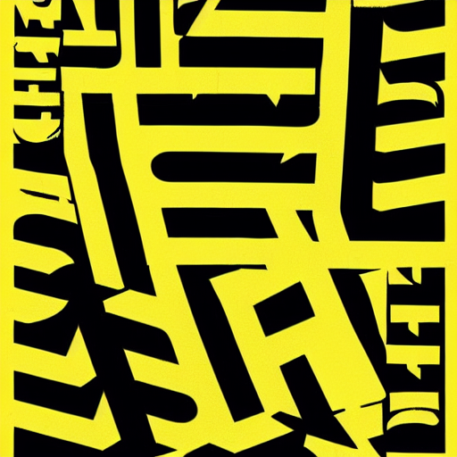 Poster Paula Scher Style, Graphic Design, Yellow And Black