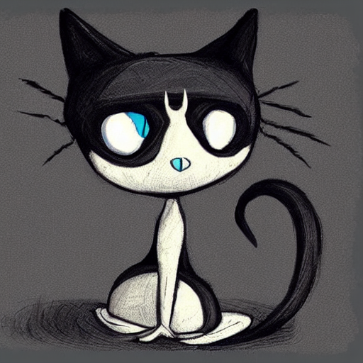 Evil Cat Designed In The Style Of Hollow Knight