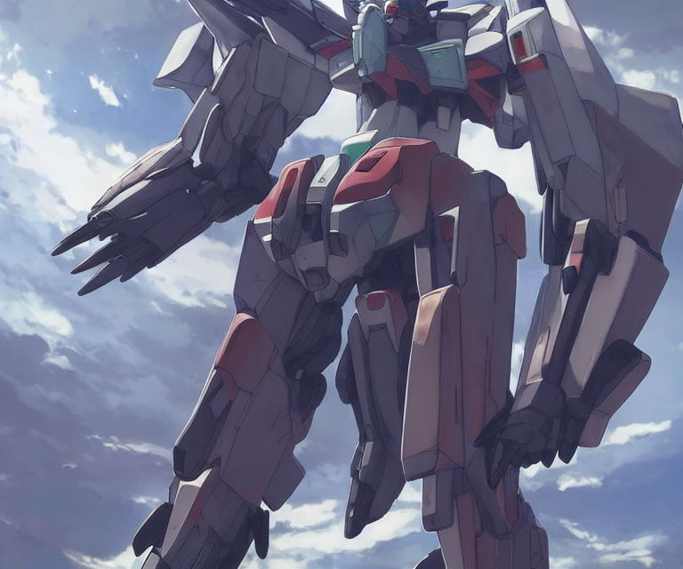 Portrait Of Gundam Mech, Human - Sized, Illustration Concept...