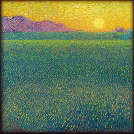A 2 X 2 Array Of A Digital Fine Art Painting Of A Grain Fiel...