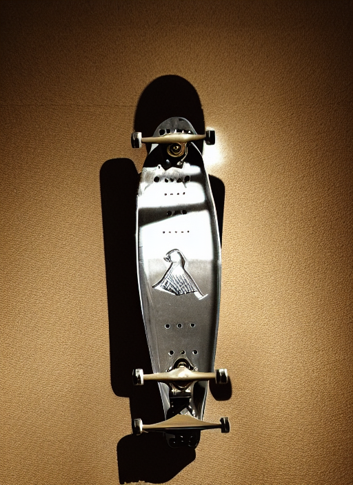 Ancient Golden Chrome Finish Skateboard , Egyptian, Museu...