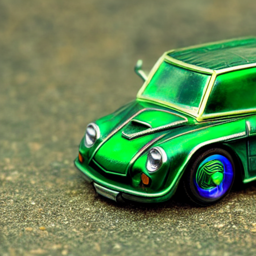 3 5 Mm Photo Of Metallic Green Zelda Car Like Hot Wheels Mod...