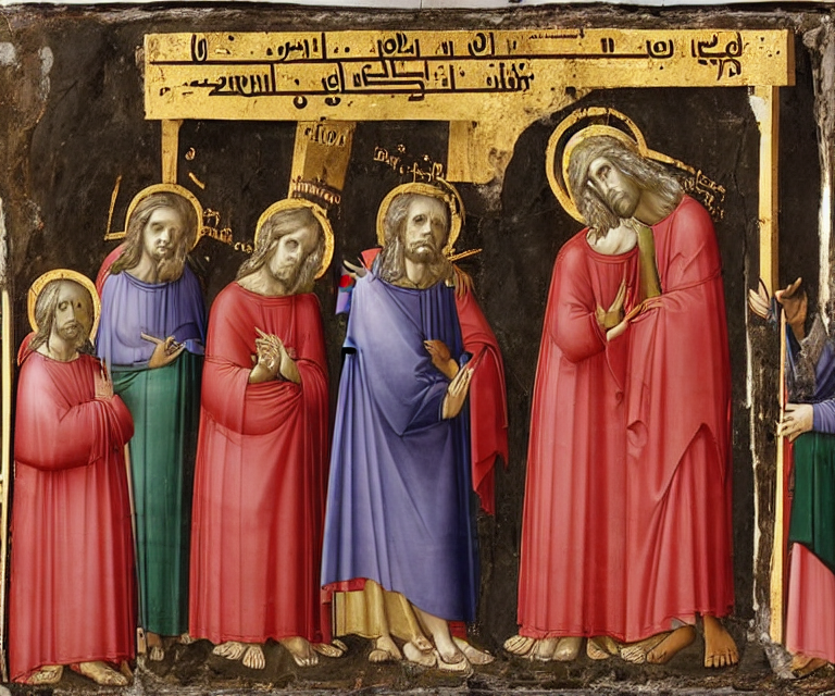 The Mourning Of Christ, Walking To The Cross, Followed By Pe...