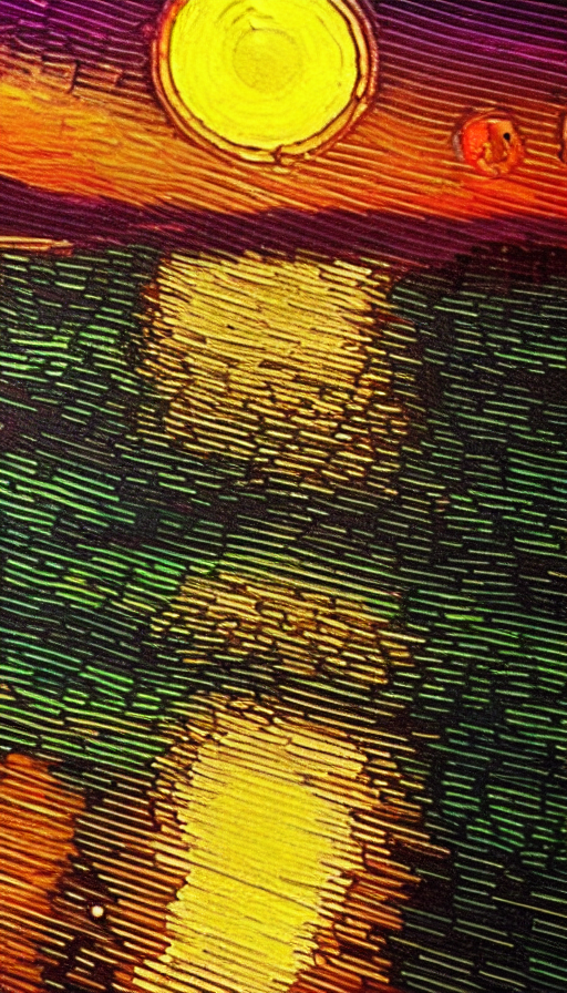 Nature By Vincent Van Gogh, Sunset At Dusk Nature Crystal Ge...