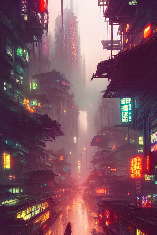 A Beautiful Hyperdetailed Matte Wallpaper Illustration Of Cy... — Stable Diffusion AI Prompt: a beautiful hyperdetailed matte wallpaper illustration of cyberpunk style of abs...