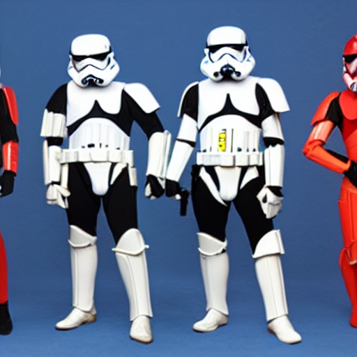 Storm Troopers As Colorful Power Rangers