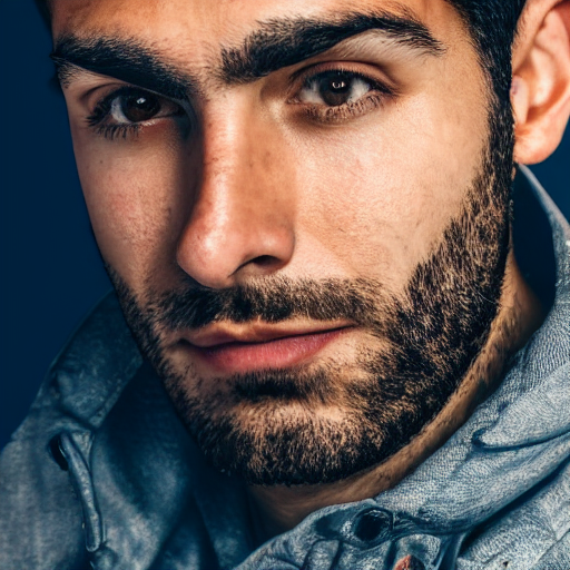 Head And Shoulders Ad Face Shot Of A Handsome Latino Brazili...