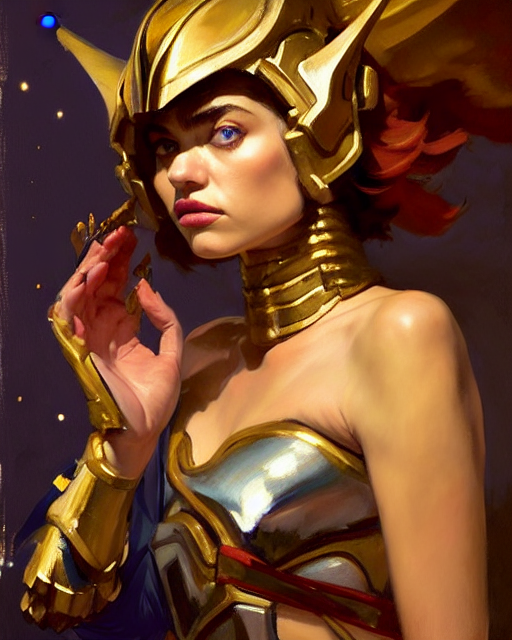 Imogen Poots As Cosmic Knight Athena, Greg Manchess Painting...